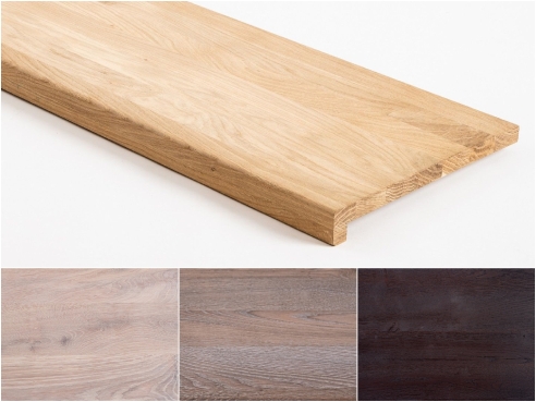 Treppenstufe Trittstufe Renovierungsstufe Fensterbank Fensterbrett Fenstersims Eiche A/B Massivholz Eiche LIGNAU Holzhandel